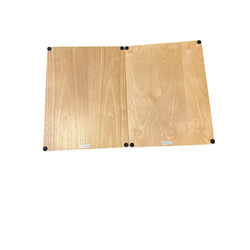 Cloverleaf Placemats Set of 4 Brown Woven Wood Bamboo Boho Dining Mats‎